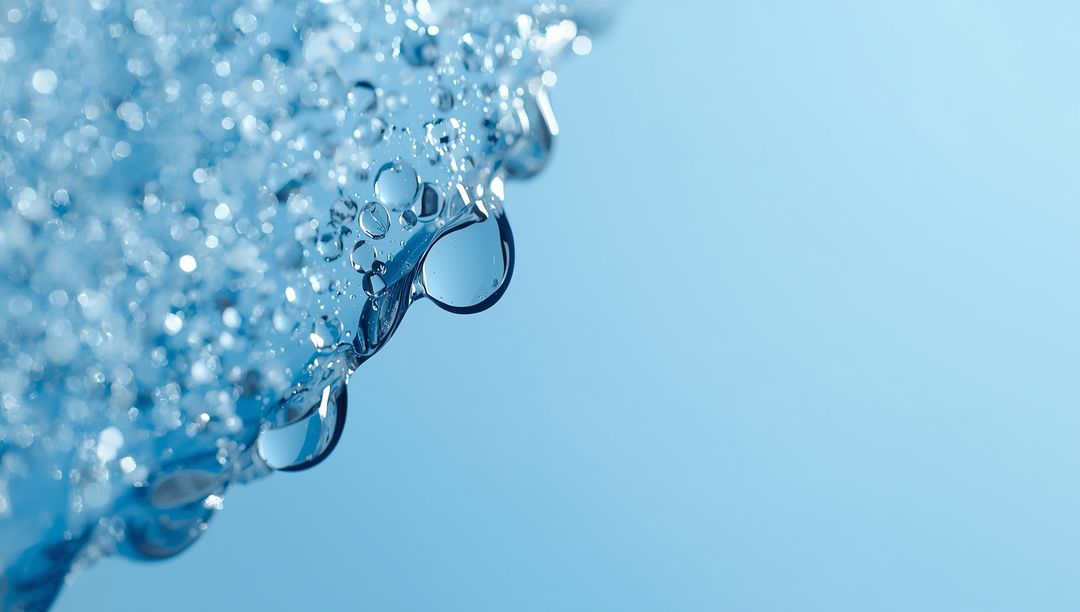 Close-Up Natural Water Droplets and Bubbles for Abstract Design