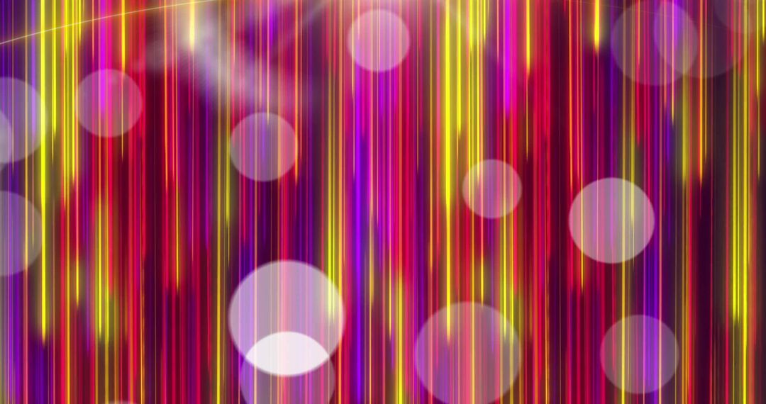 Vibrant Light Trails with Glowing Circles Background