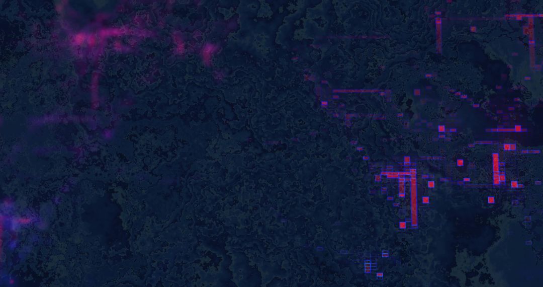 Abstract Digital Circuit with Magenta Glitches