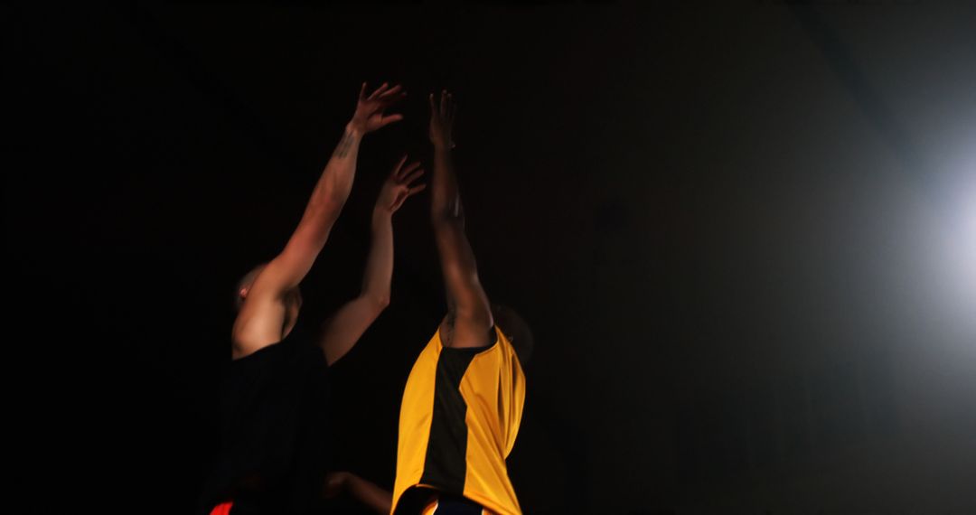 Intense Basketball Action Game Winning Shot