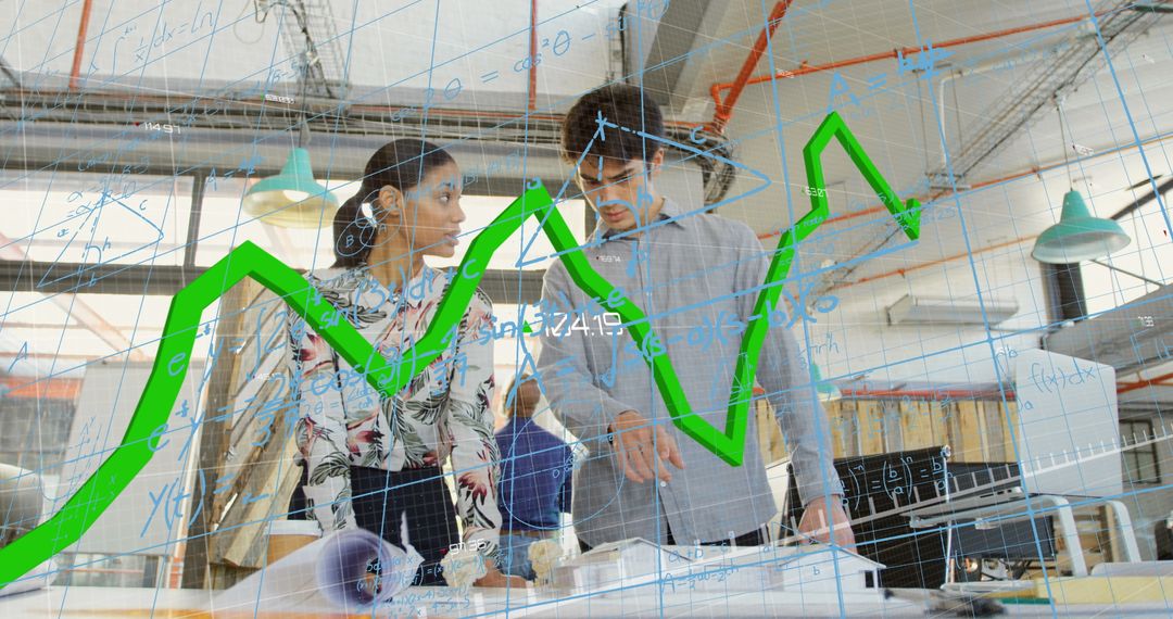 Diverse Coworkers Analyzing Data for Innovative Project Growth