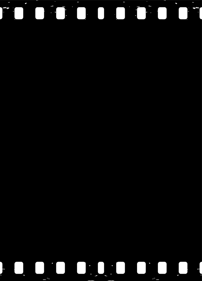 Vintage Film Strip Border on Transparent Background Design