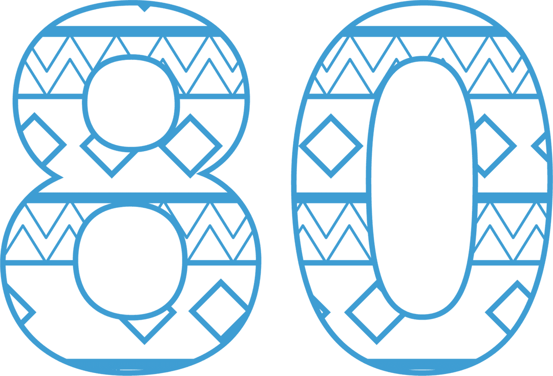 blue 80 number with pattern transparent background design - Download Free Stock Images Pikwizard.com