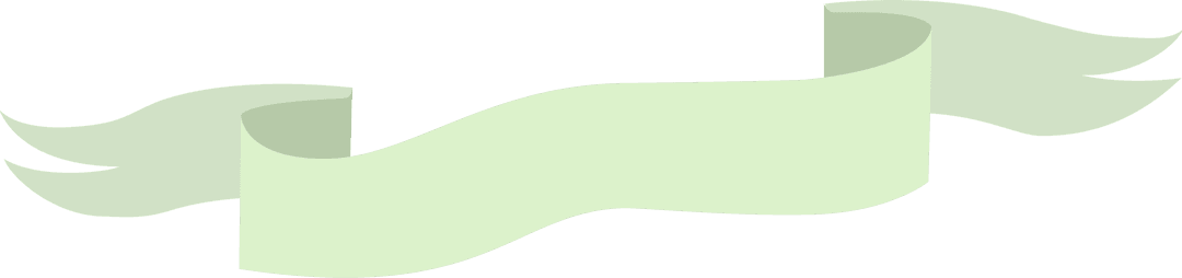 Light Green Ribbon Banner on Transparent Background