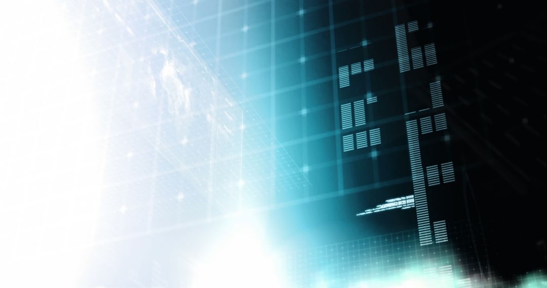 Futuristic Interface with Global Data Visualization