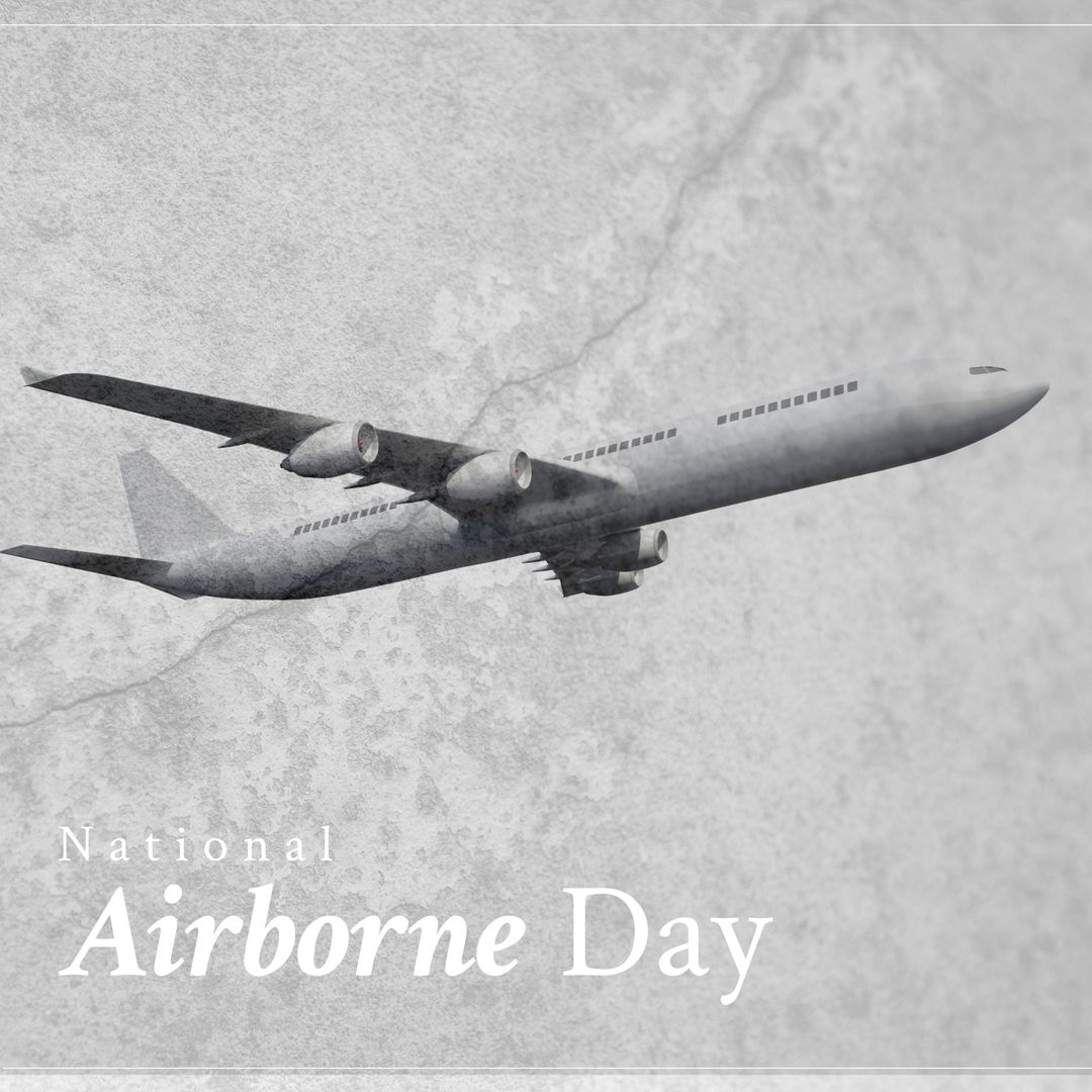 Celebrating National Airborne Day with Stylish Airplane Background
