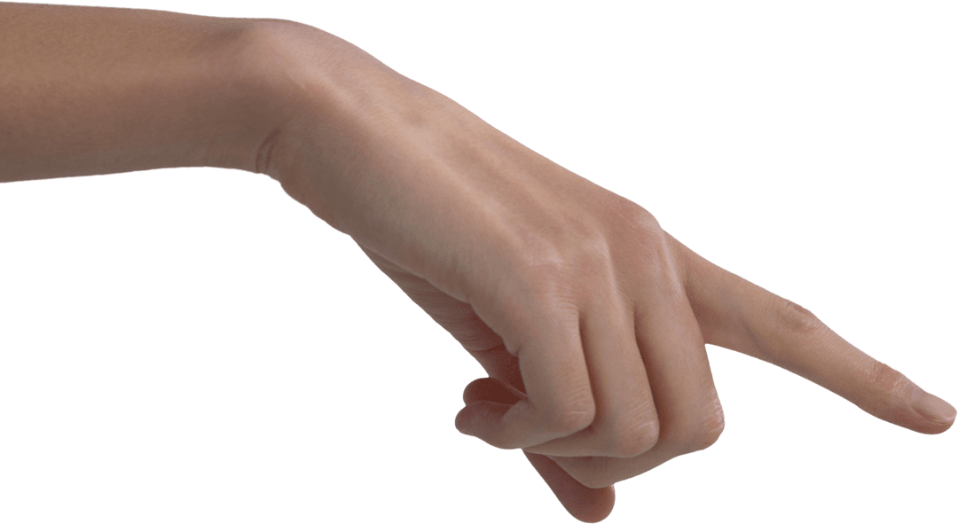 Transparent Woman's Hand with Touch Gesture