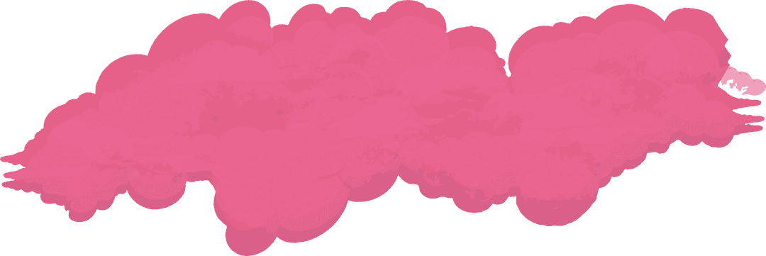 Transparent Abstract Pink Cloud Design on Clear Background
