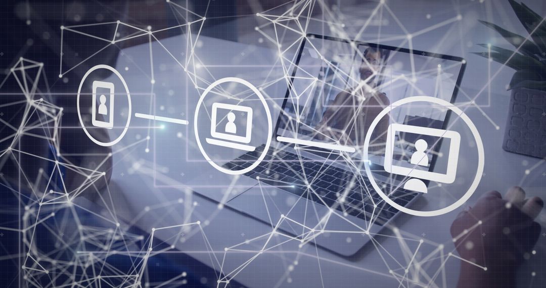 Digital Network Connections and Team Collaboration Concept