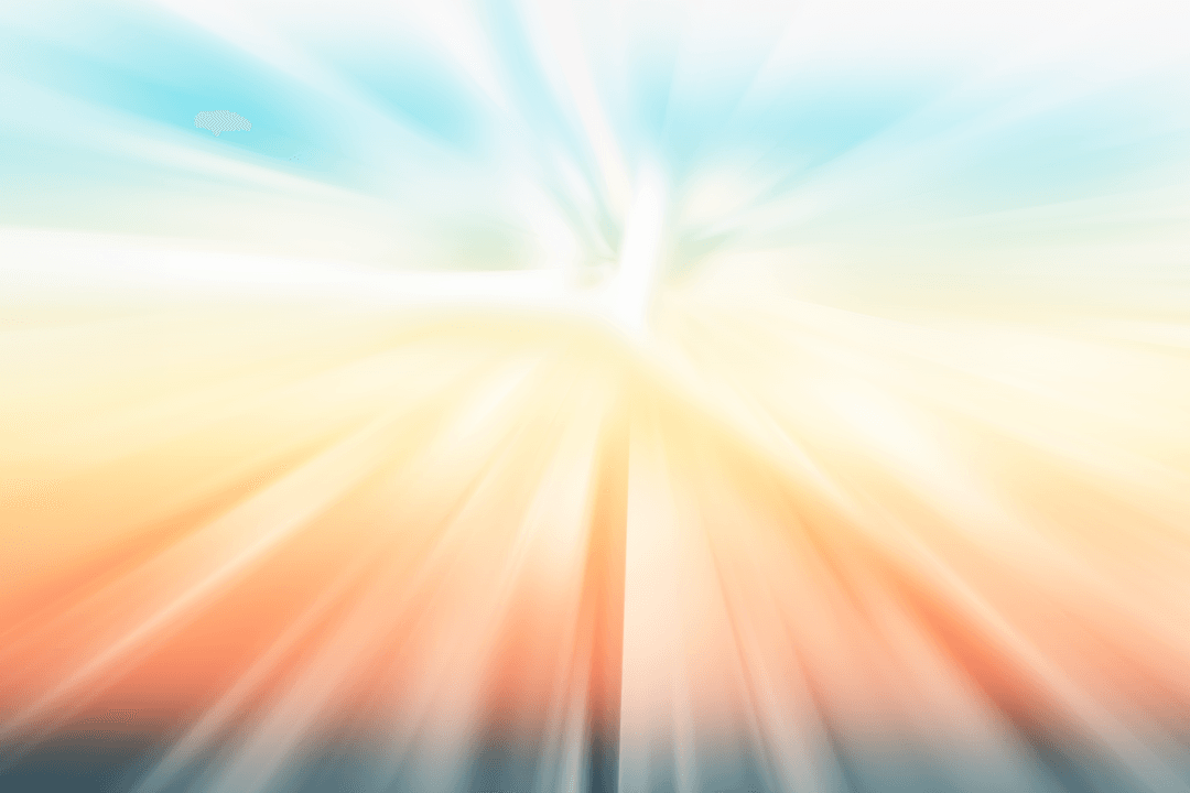 Radiant Colorful Abstract Shape on Transparent Background