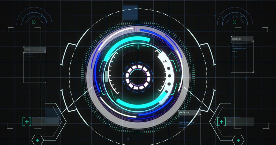 Futuristic Digital Interface with Globe and Network Design