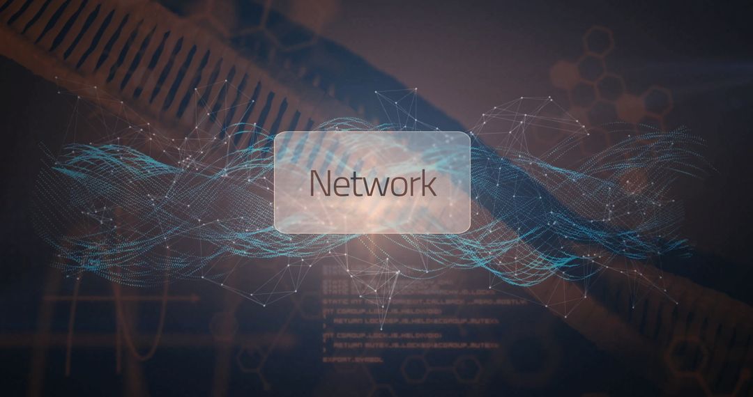Futuristic Digital Network Connectivity with Flowing Data