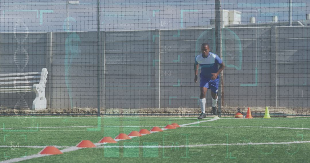 Athlete Training with Interactive Data Overlay on Field