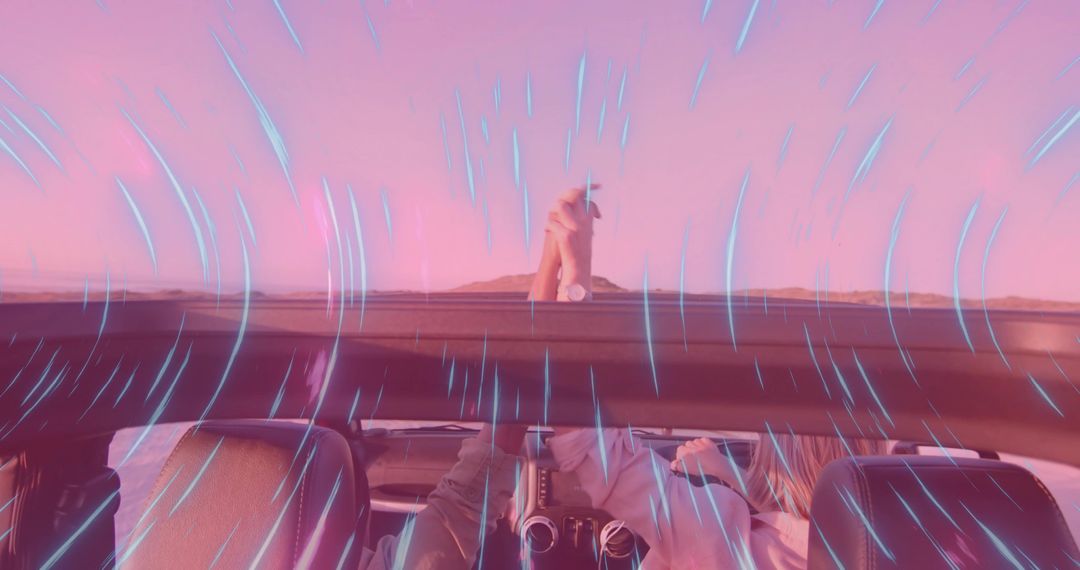 Adventurous Road Trip in Dune with Convertible and Cozy Companionship