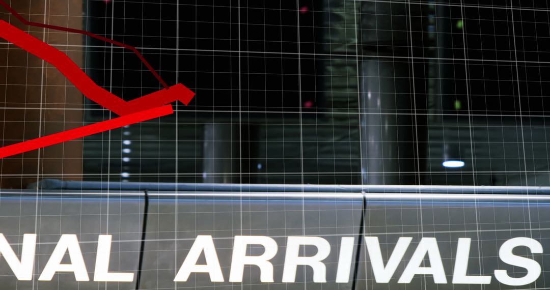 Economic Downturn Depicted Through Airport Arrival Digital Composite