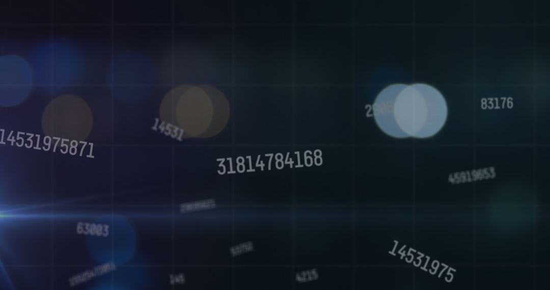 Abstract Digital Data Graph with Glowing Numerals