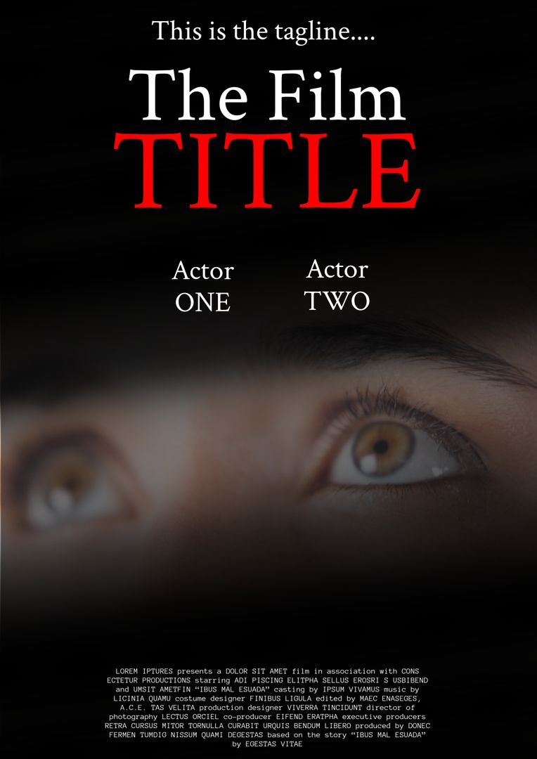 Suspenseful Movie Poster with Close-up of Eyes Creating Intrigue and Mystery - Download Free Stock Templates Pikwizard.com