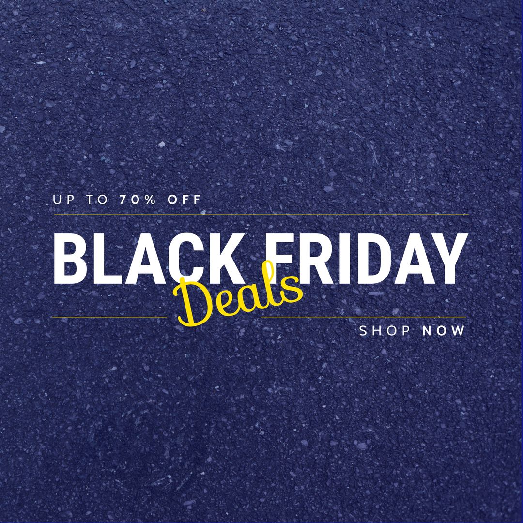 Composition of up to 70 percent off black friday deals shop now text over blue background - Download Free Stock Templates Pikwizard.com