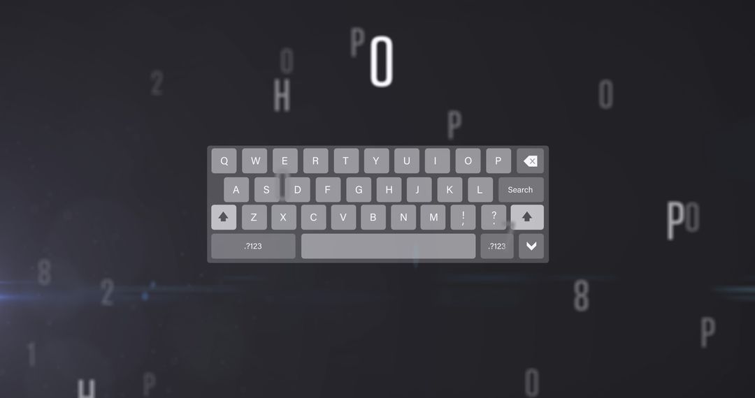 Digital Interface Concept with Virtual Keyboard