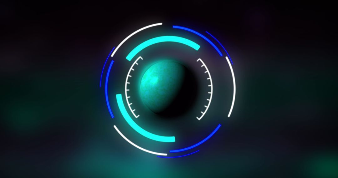 Futuristic Digital Interface with Globe Focus