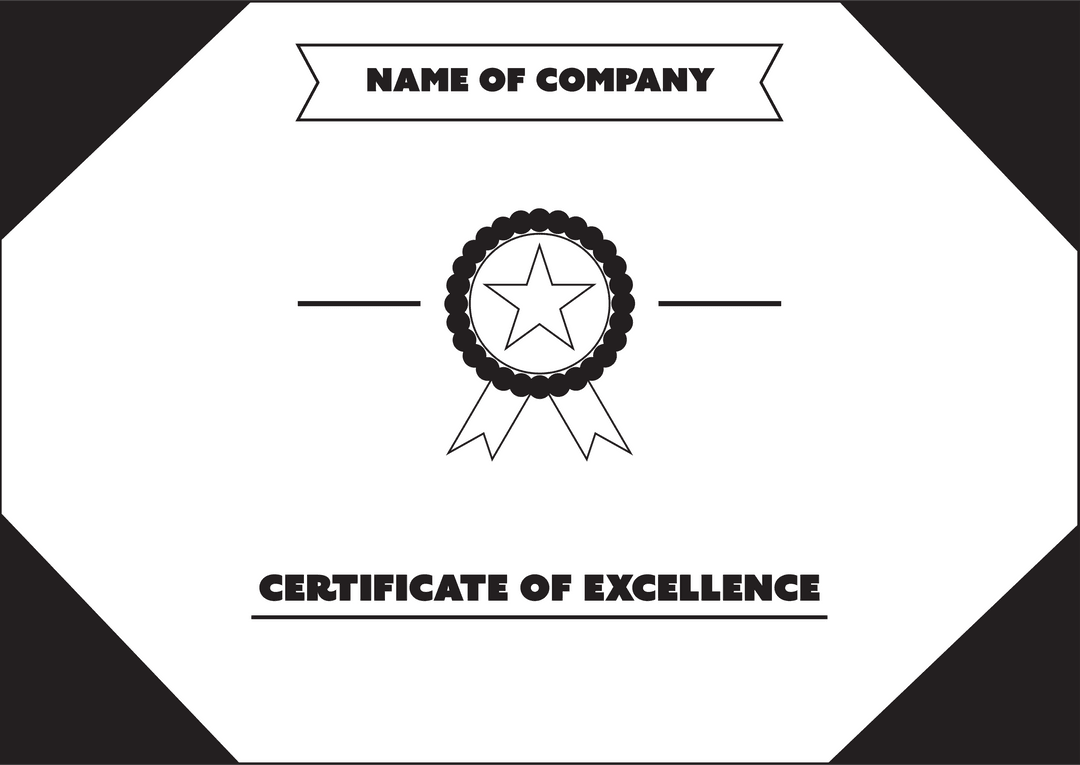 Transparent Certificate of Excellence Template Design