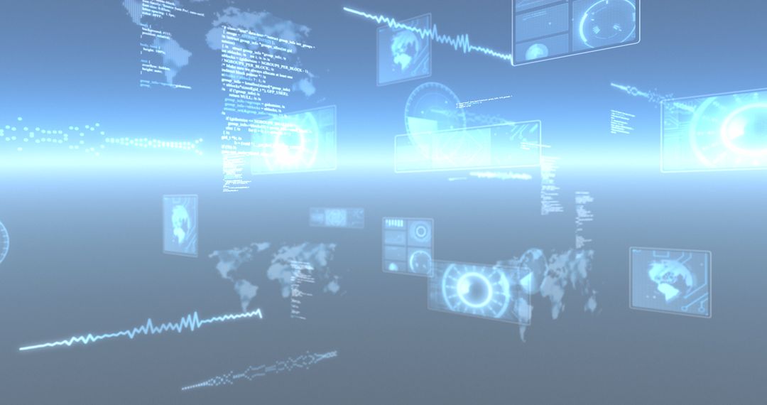 Virtual Interface Displaying Global Data and Technology Connections - Free Images, Stock Photos and Pictures on Pikwizard.com
