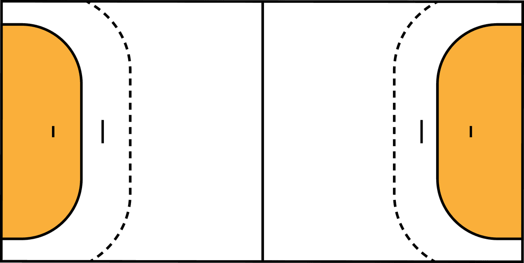 Transparent Abstract Sport Field Concept with Orange Borders