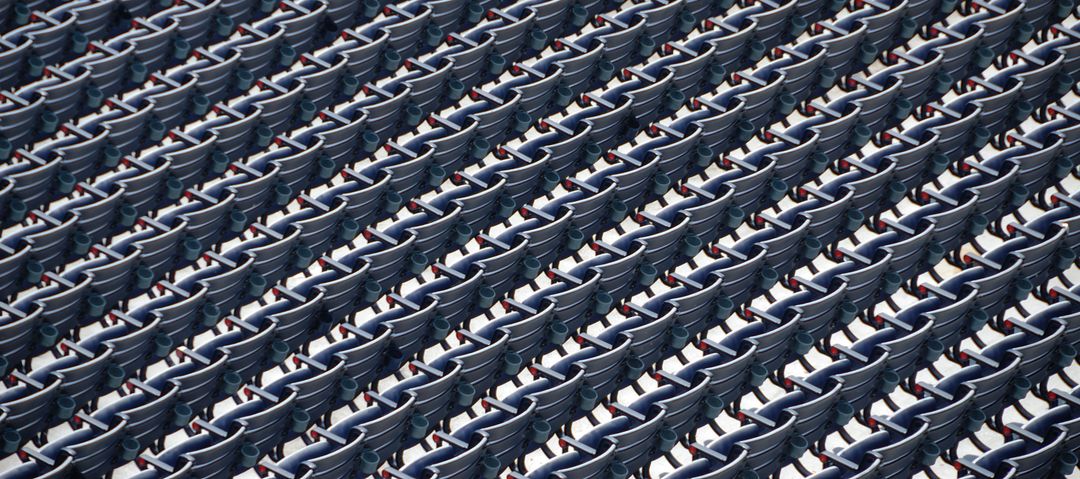 Empty Blue Stadium Seats in Perfect Rows and Columns - Free Images, Stock Photos and Pictures on Pikwizard.com