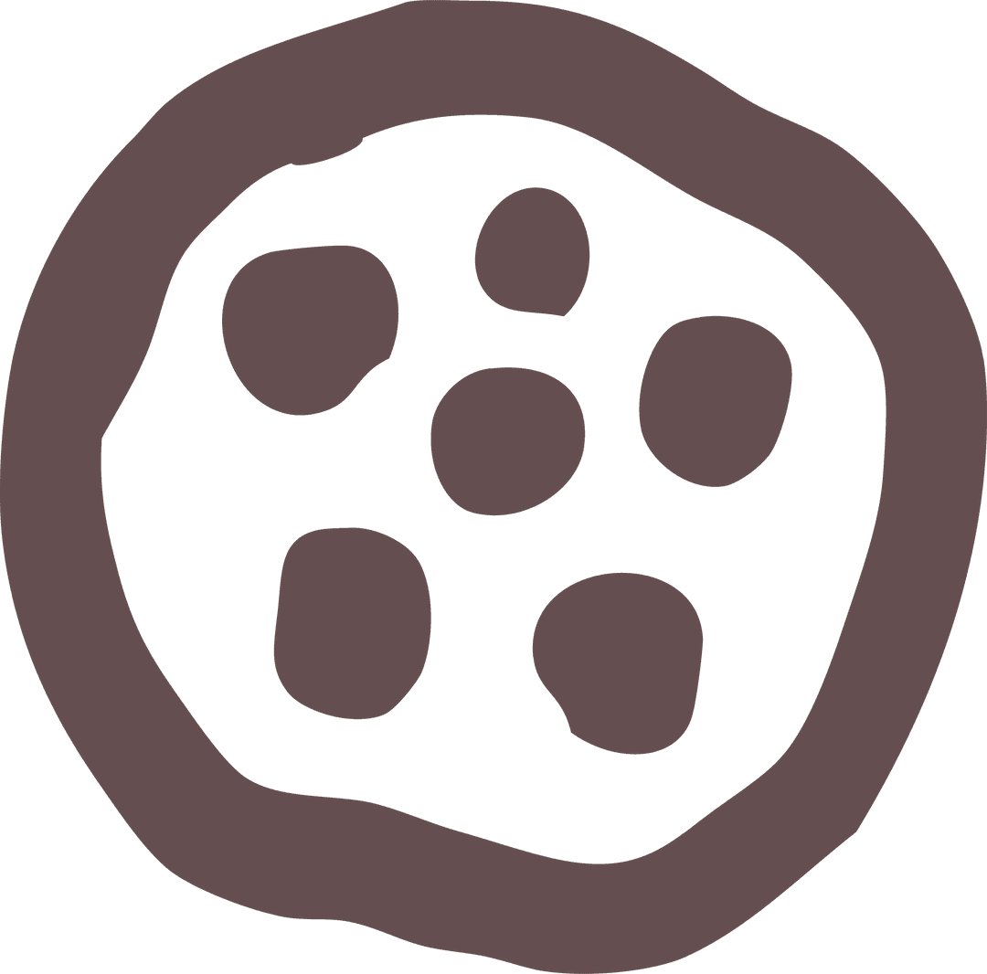 Abstract Cookie Shape Inspiration Design on Transparent Background