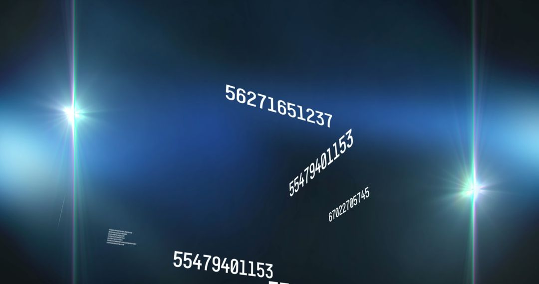 Dynamic Digital Data Processing with Glowing Blue Aura