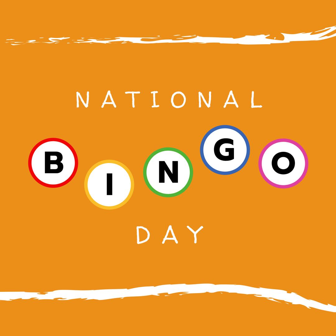 National Bingo Day Celebration Banner with Colorful Design