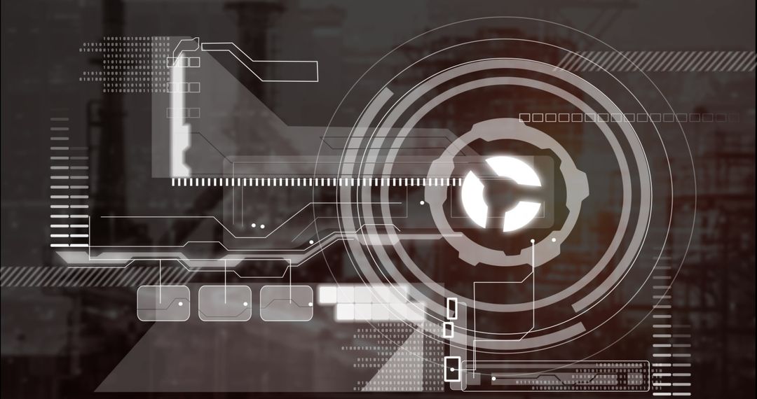 Futuristic Interface Display Data Processing Technology