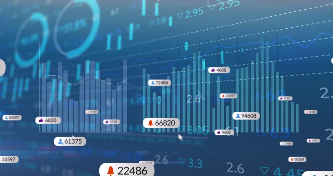 Digital Data and Analytics Concept with Social Media Icons