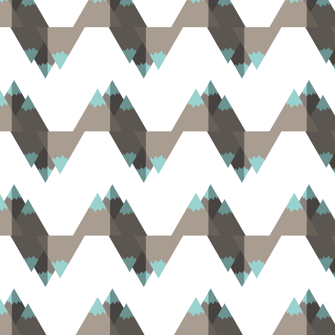 Geometric mountain pattern on transparent background for digital design