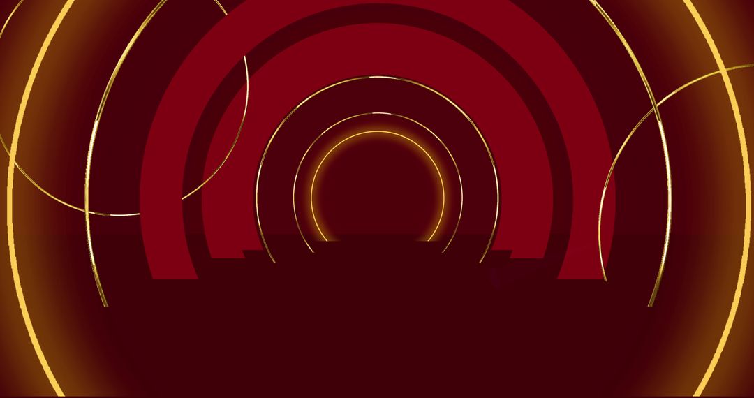 Abstract Chinese New Year Red and Gold Circular Pattern