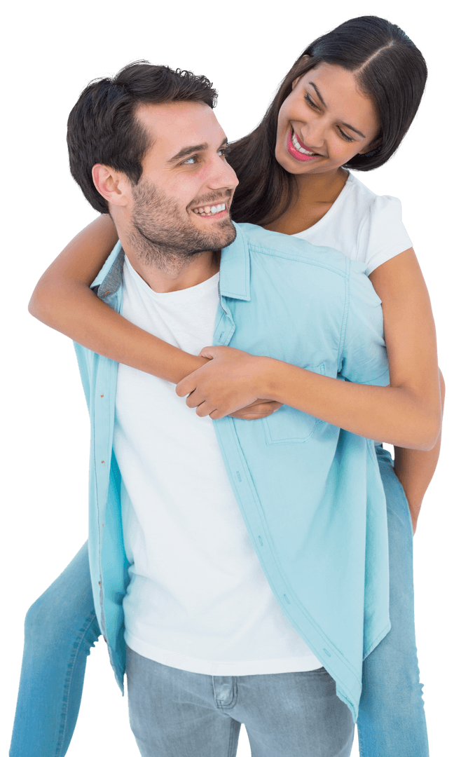 Playful Couple Enjoying Transparent Moment Together