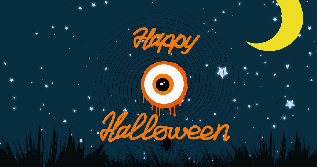 Happy Halloween Eye Design in Spooky Night Landscape - Free Images, Stock Photos and Pictures on Pikwizard.com