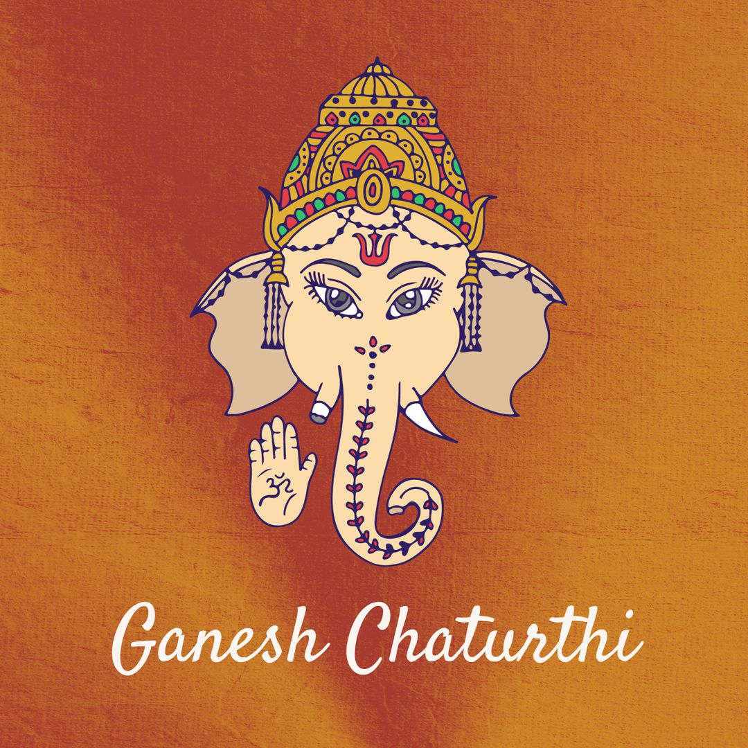 Ganesh Chaturthi Festival Illustration with Om Symbol