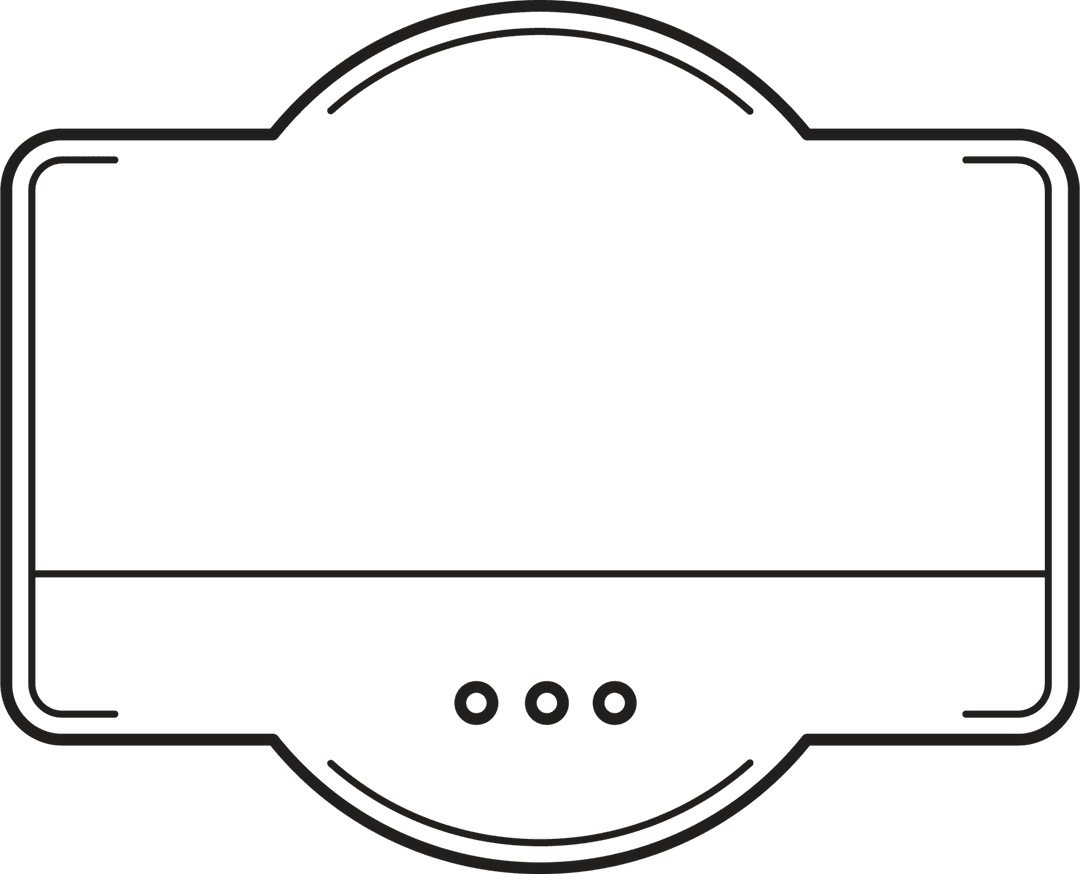 Black Badge Vector on Transparent Background for Mock-ups