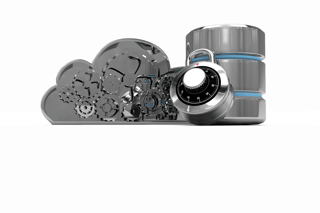 Transparent Cloud Computing Security Concept with Metallic Database - Download Free Stock Images Pikwizard.com
