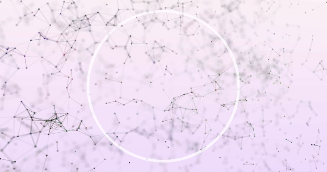 Abstract Digital Network with Connected Geometric Design