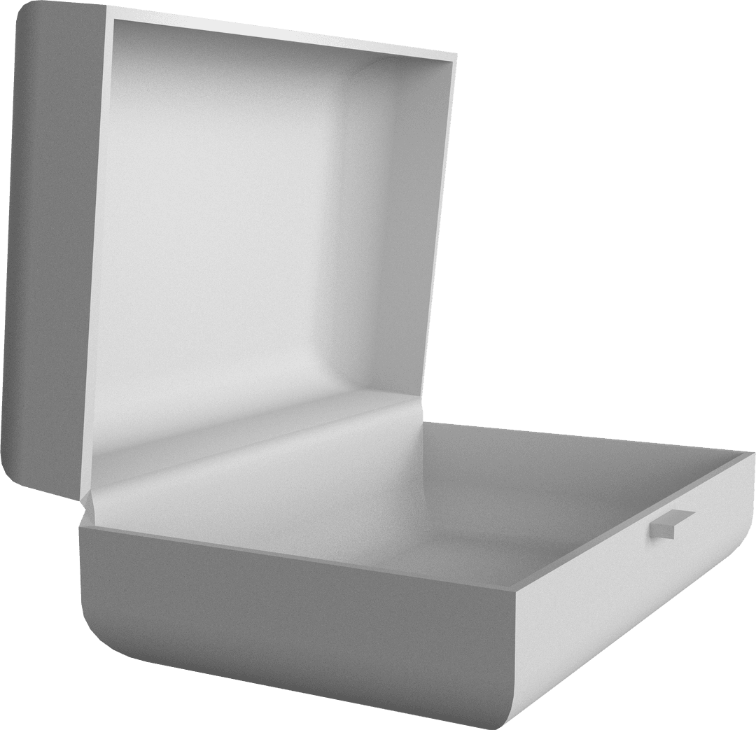 Empty White Suitcase on Transparent Background Illustration