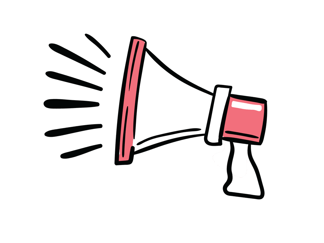 Transparent Megaphone Icon Design for Communication Concepts
