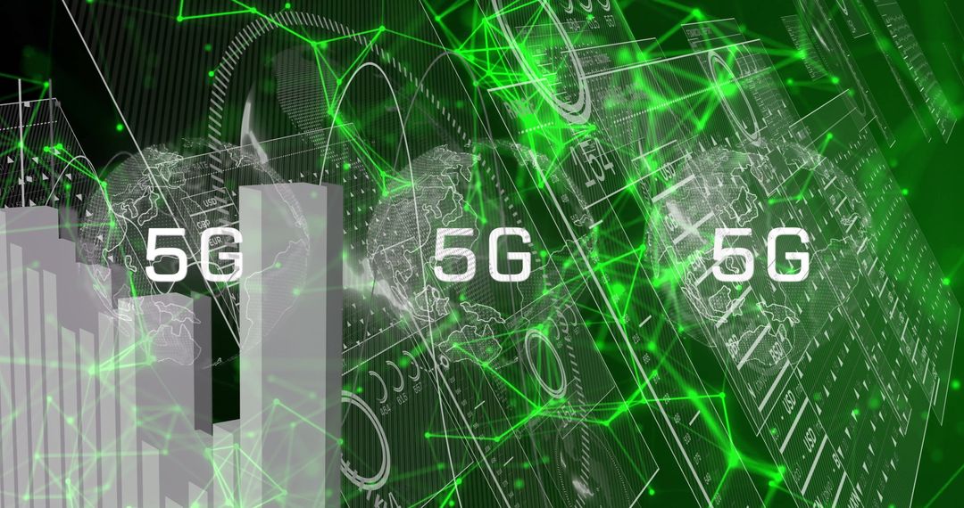 Futuristic 5G Network and Global Connectivity Concept