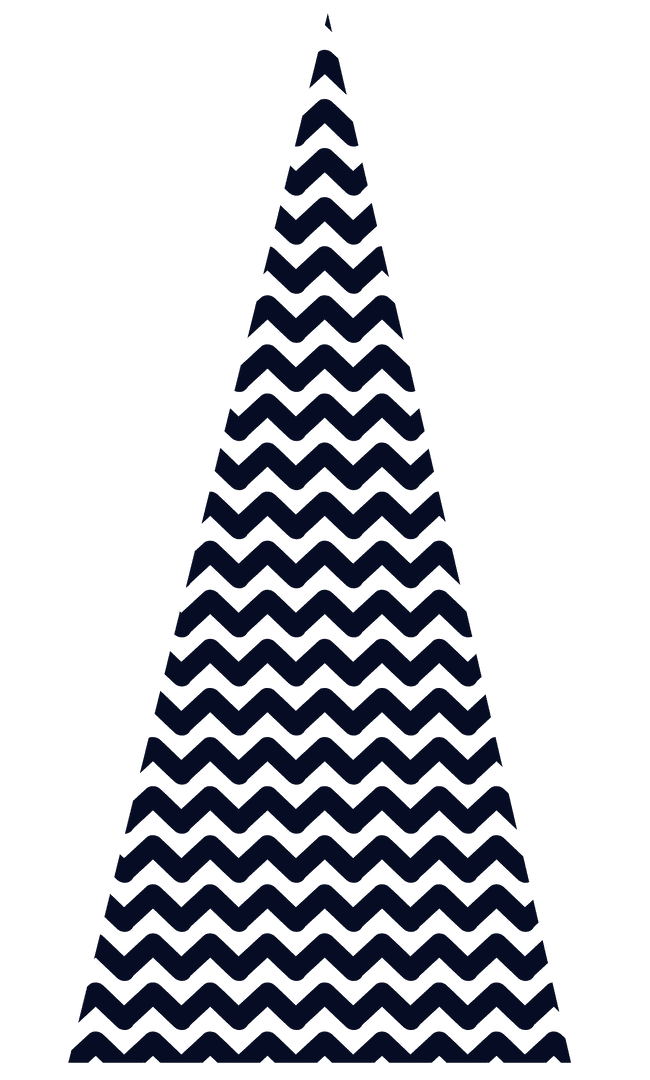 Transparent Christmas Tree Abstract Chevron Design