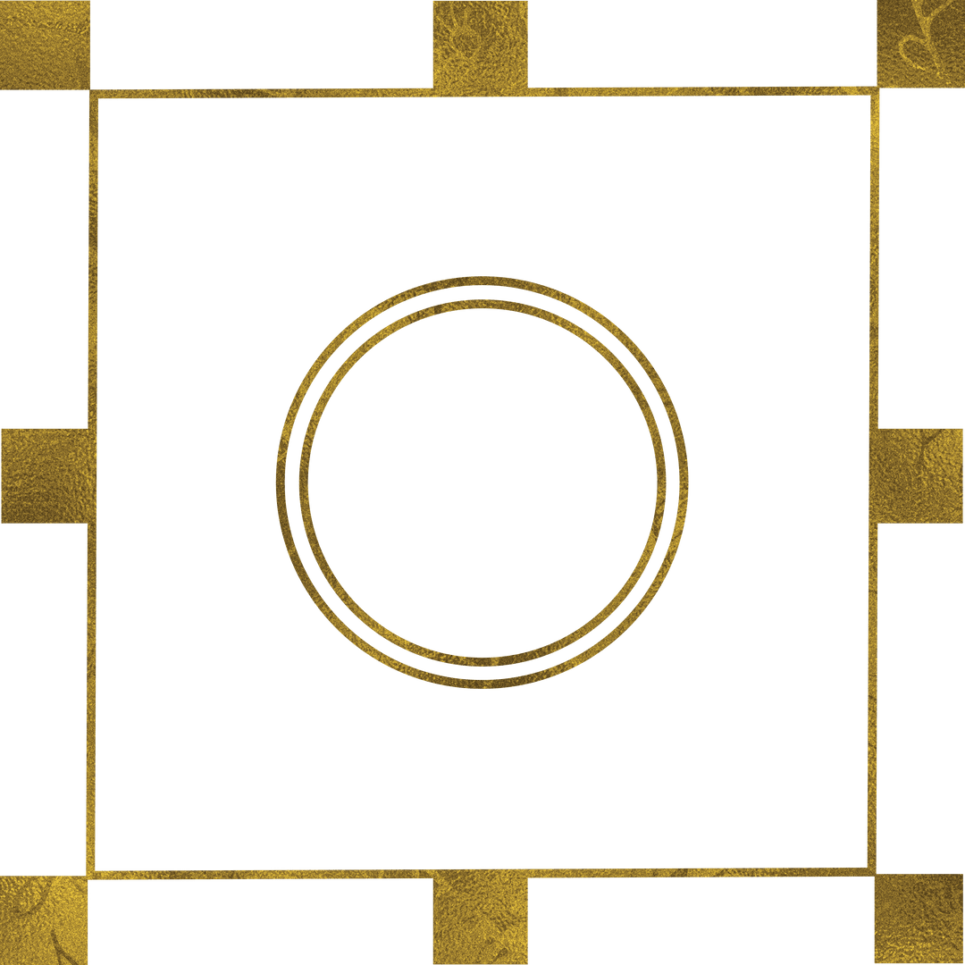 Elegant Transparent Geometric Design with Gold Accents