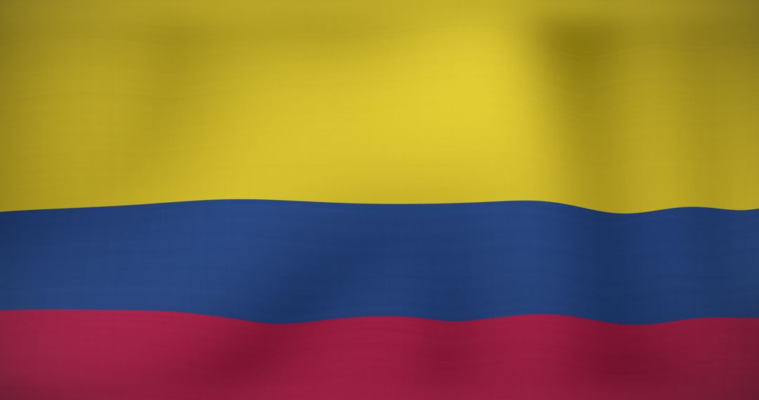 Waving Colombian Flag for National Celebration