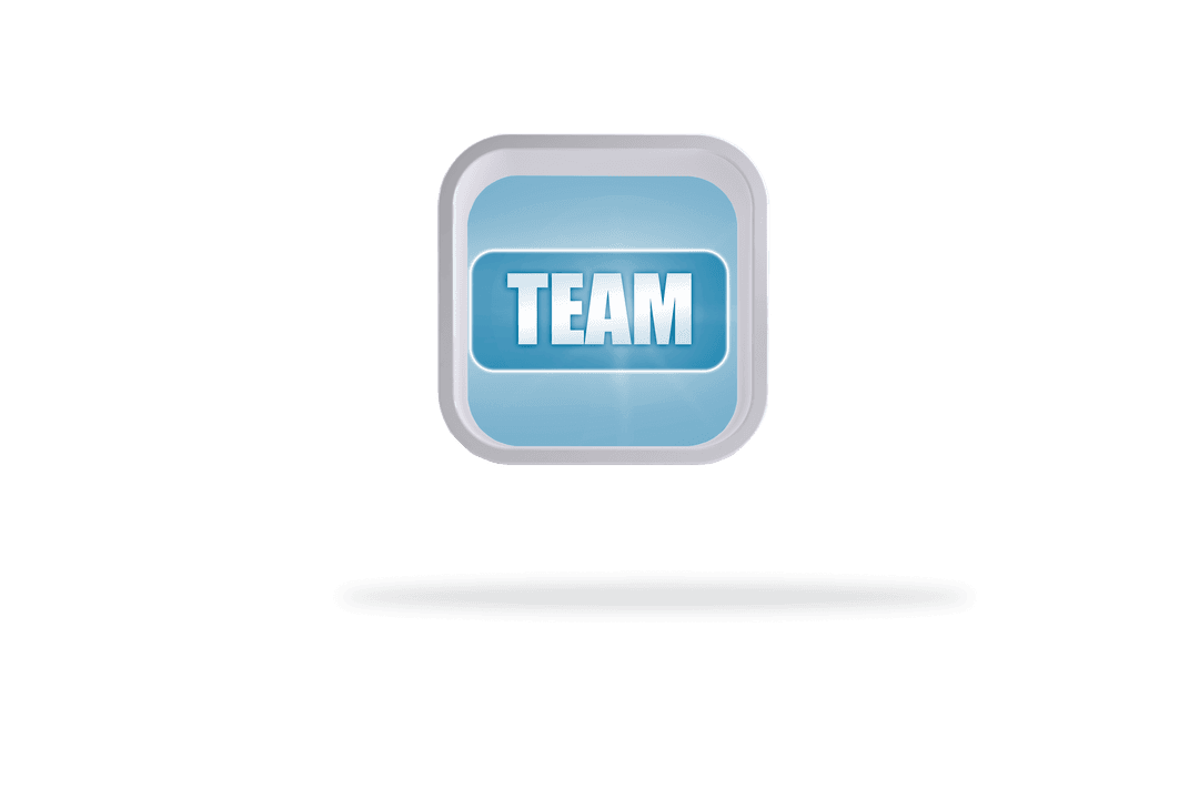 3D Team Banner on Abstract Transparent Background