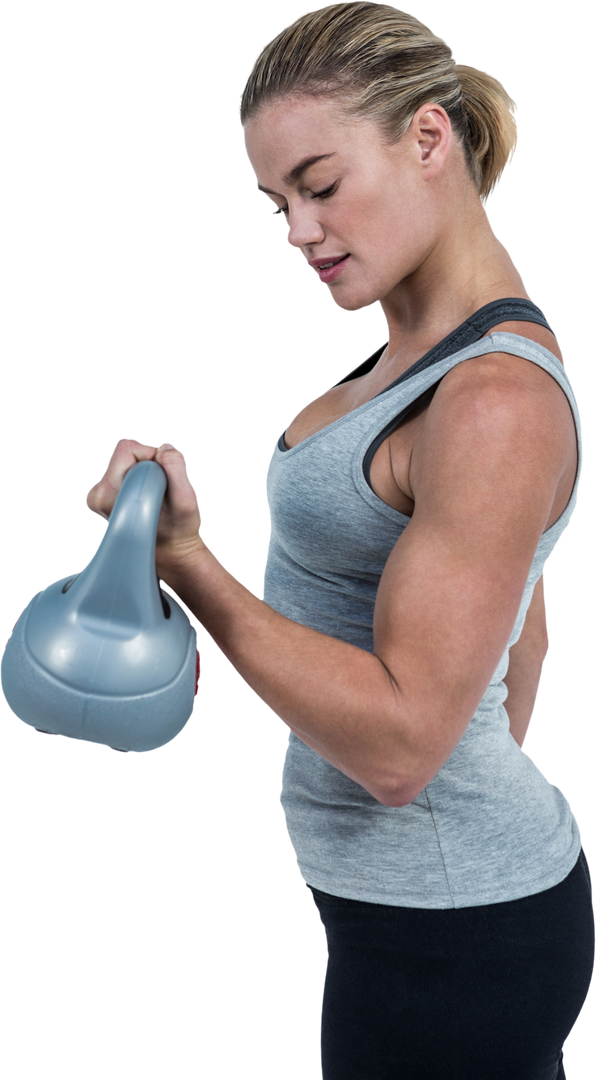 Fit Woman Lifting Kettlebell Transparent Background - Download Free Stock Images Pikwizard.com