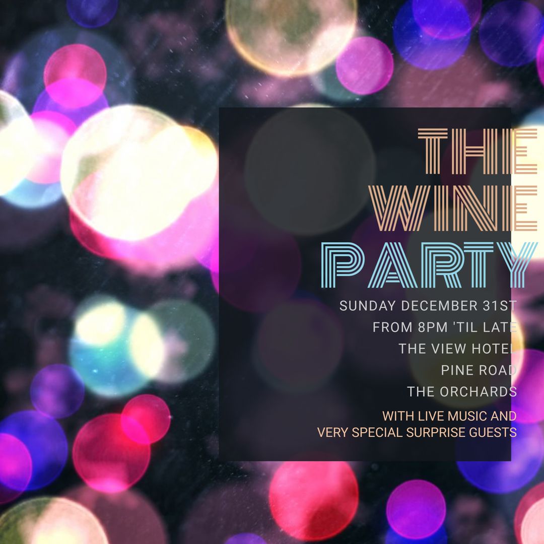 Festive Party Invitation with Colorful Bokeh Background